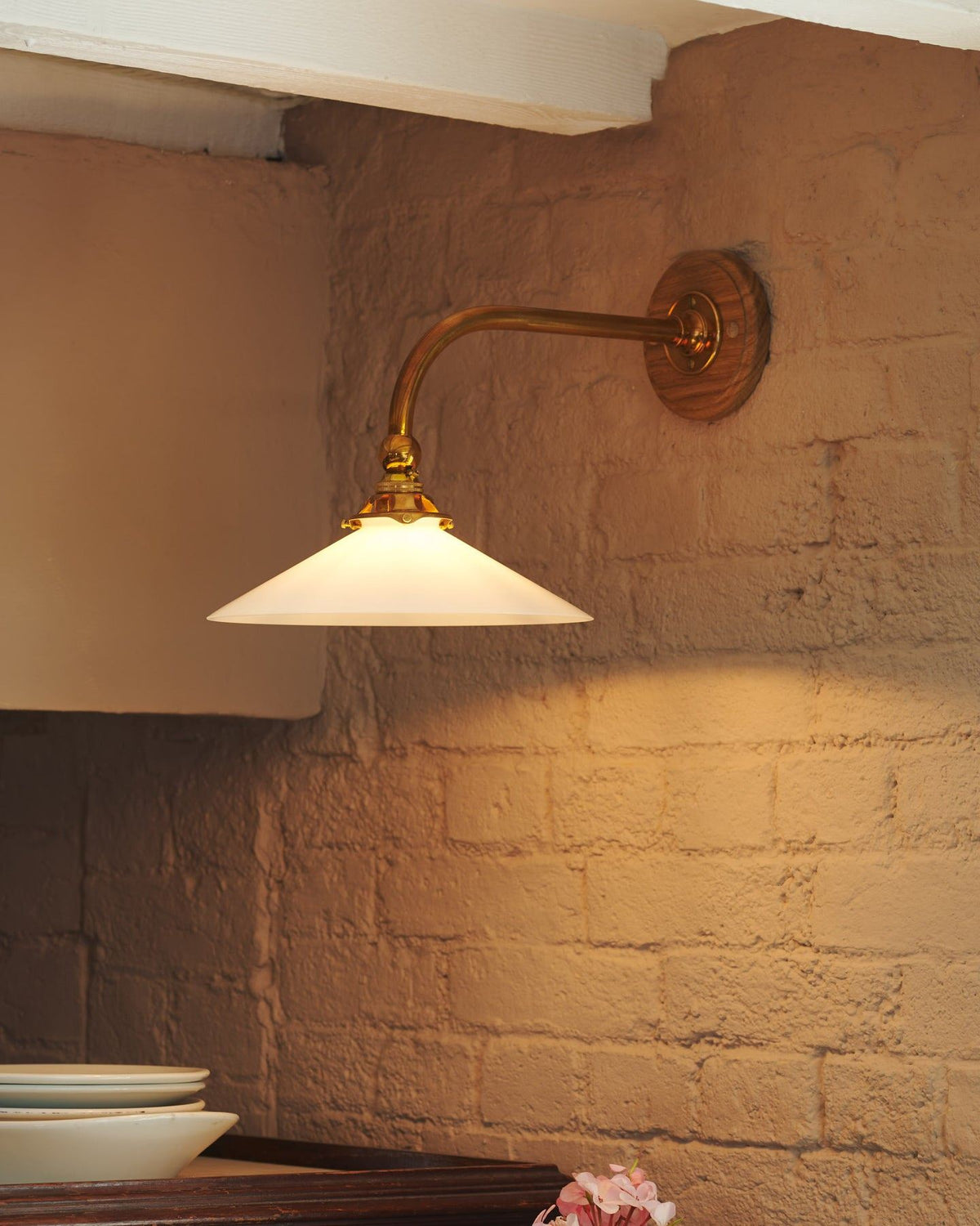 The Heirloom Task Light with Milk Glass Shade - Small TEST