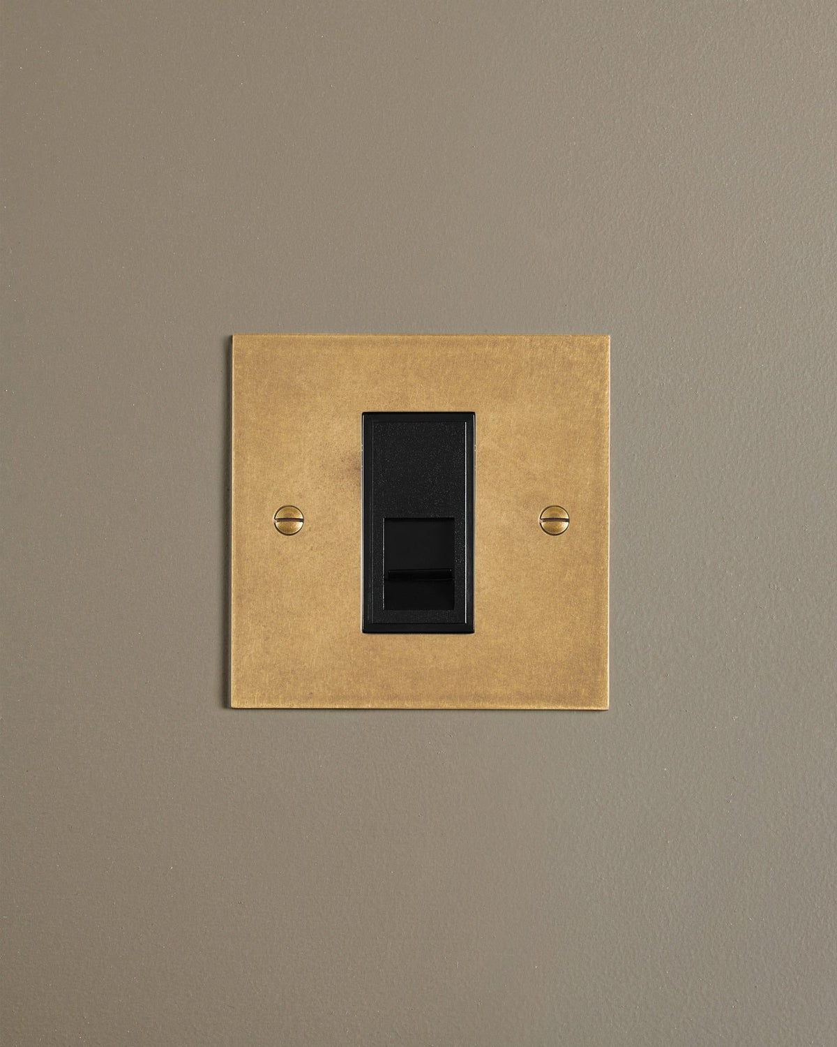 Aged Brass Classic Ethernet Outlet TEST