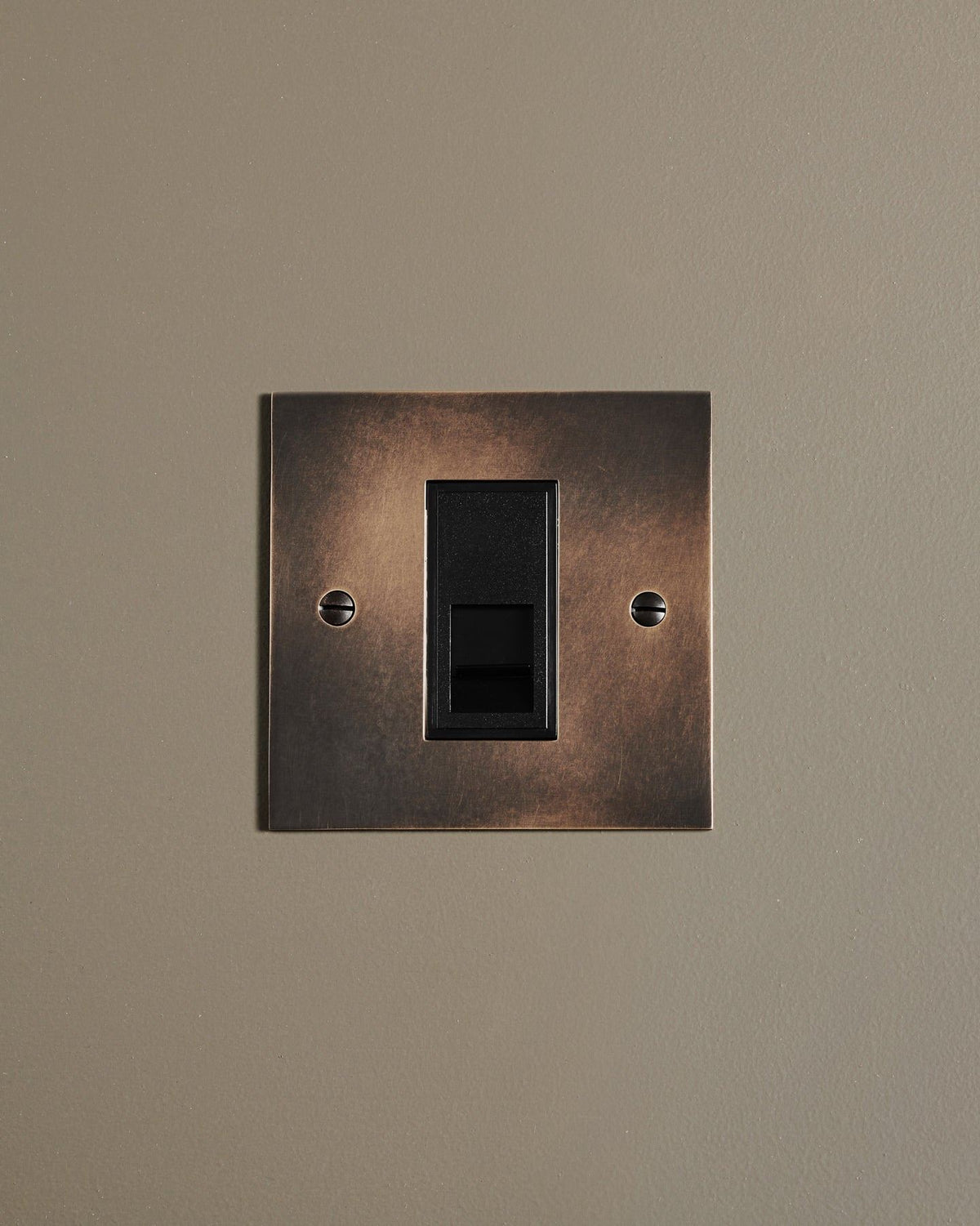 Oxidised Brass Classic Ethernet Outlet TEST