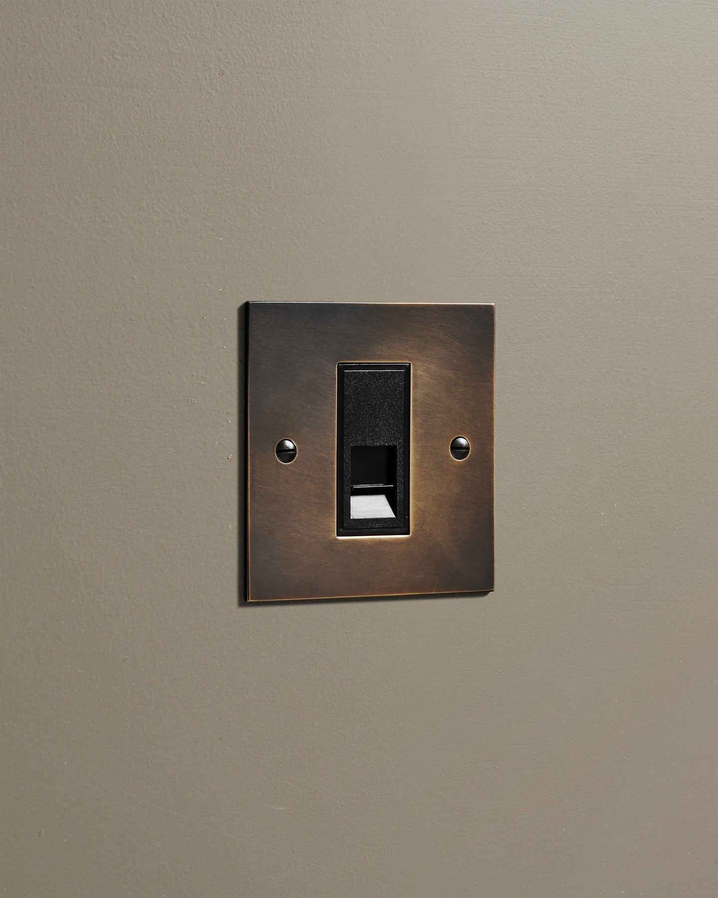 Oxidised Brass Classic Telecom Outlet