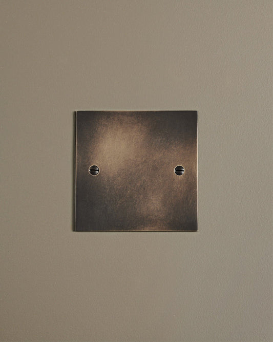 Oxidised Brass Classic Blank Plate