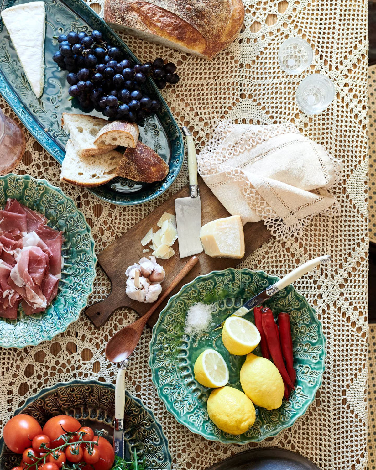 Round Heirloom Platter - Sea Green TEST