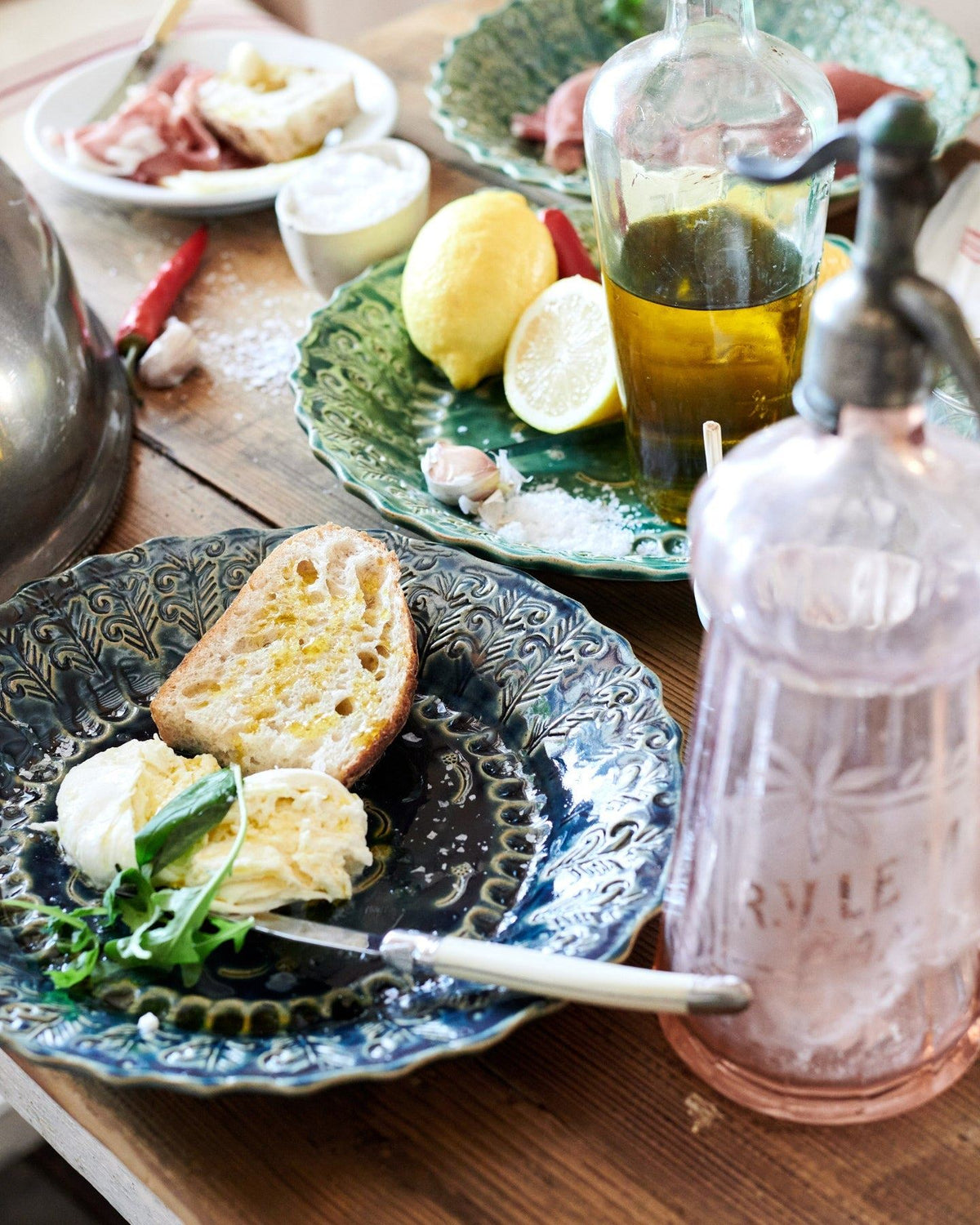 Round Heirloom Platter - Sea Green TEST