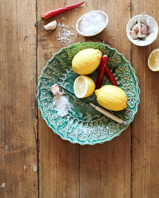 Round Heirloom Platter - Sea Green
