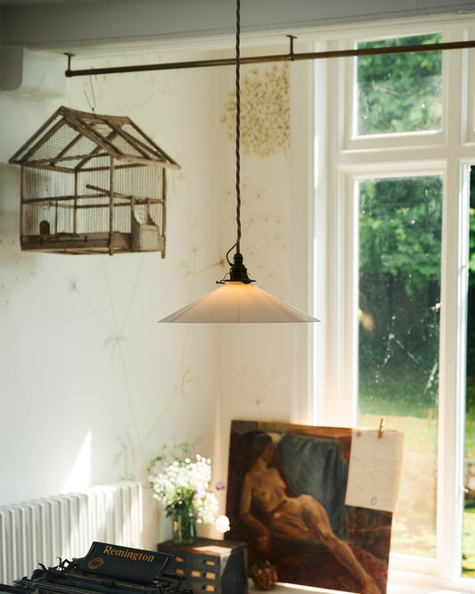 The Milk Glass Pendant Light