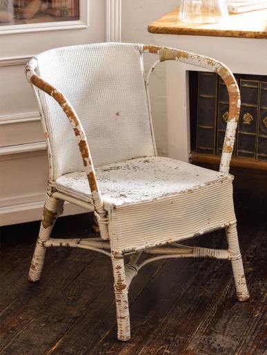 Lloyd Loom Style Painted Woven Chair