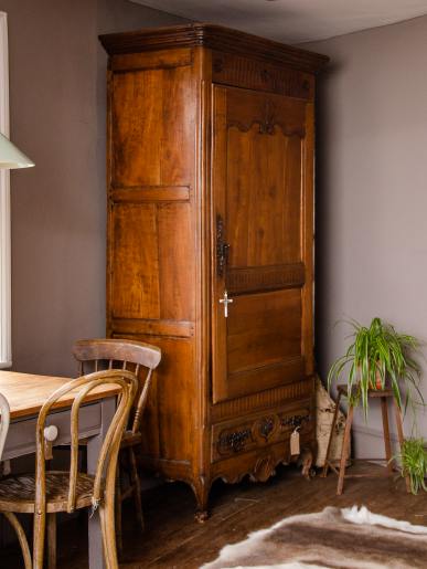Large Cherry Wood Armoire 