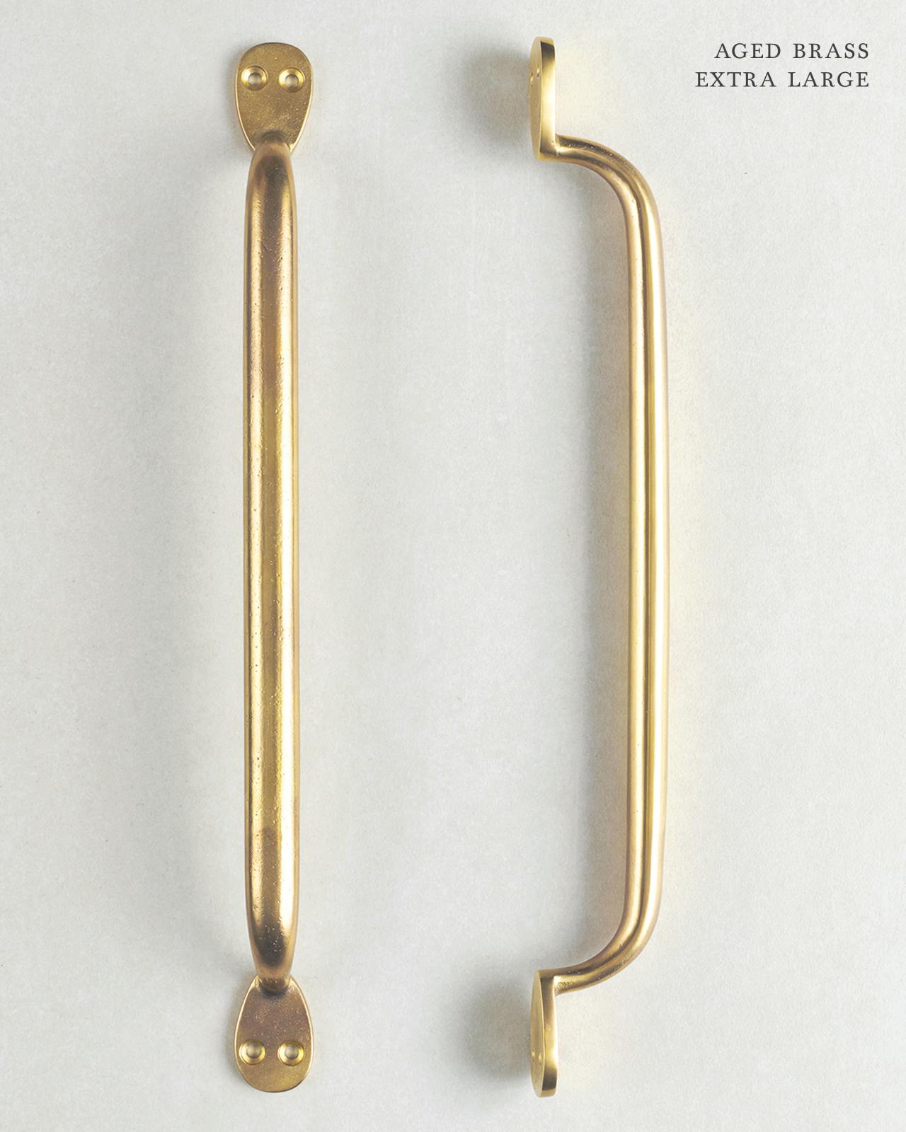 Medium Brass Pull Handle with Plate