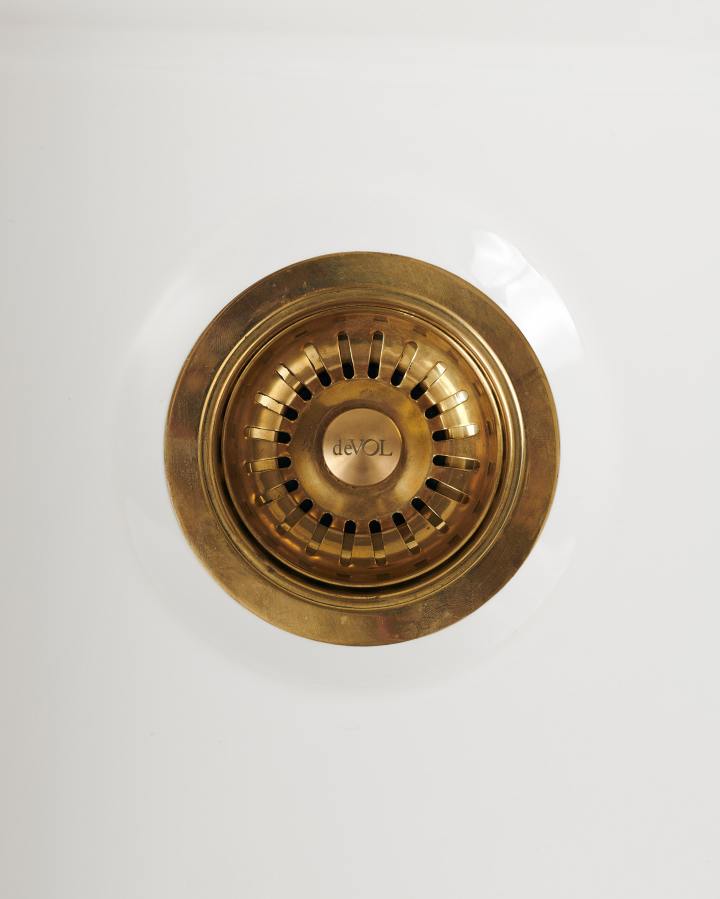 deVOL Brass Basket Waste Strainer & Overflow Kit