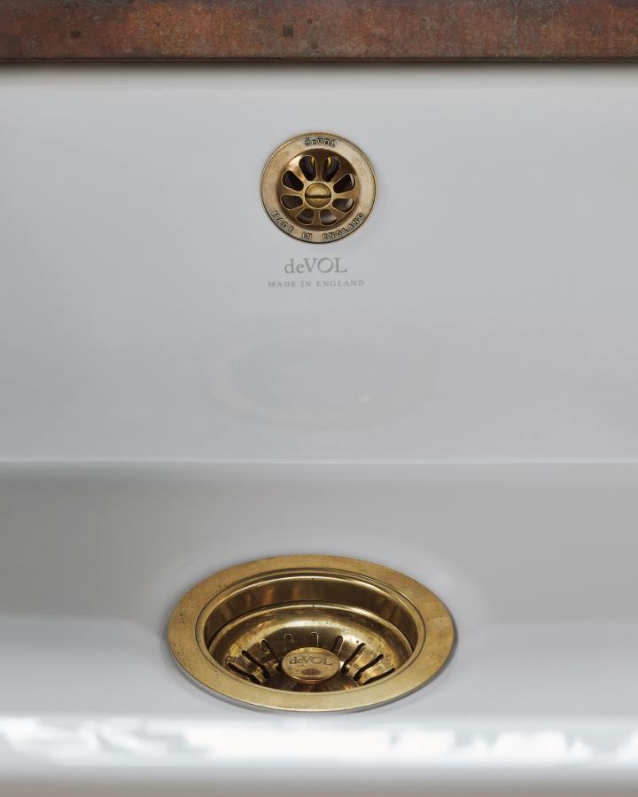 deVOL Brass Basket Waste Strainer & Overflow Kit