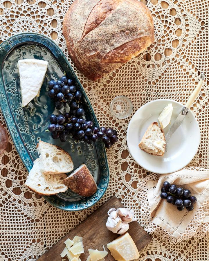 Indigo Blue Oval Platter